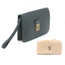 $$【中古】LOUIS VUITTON ルイヴィトン タイガ セカンドバッグ グリーン Cランク