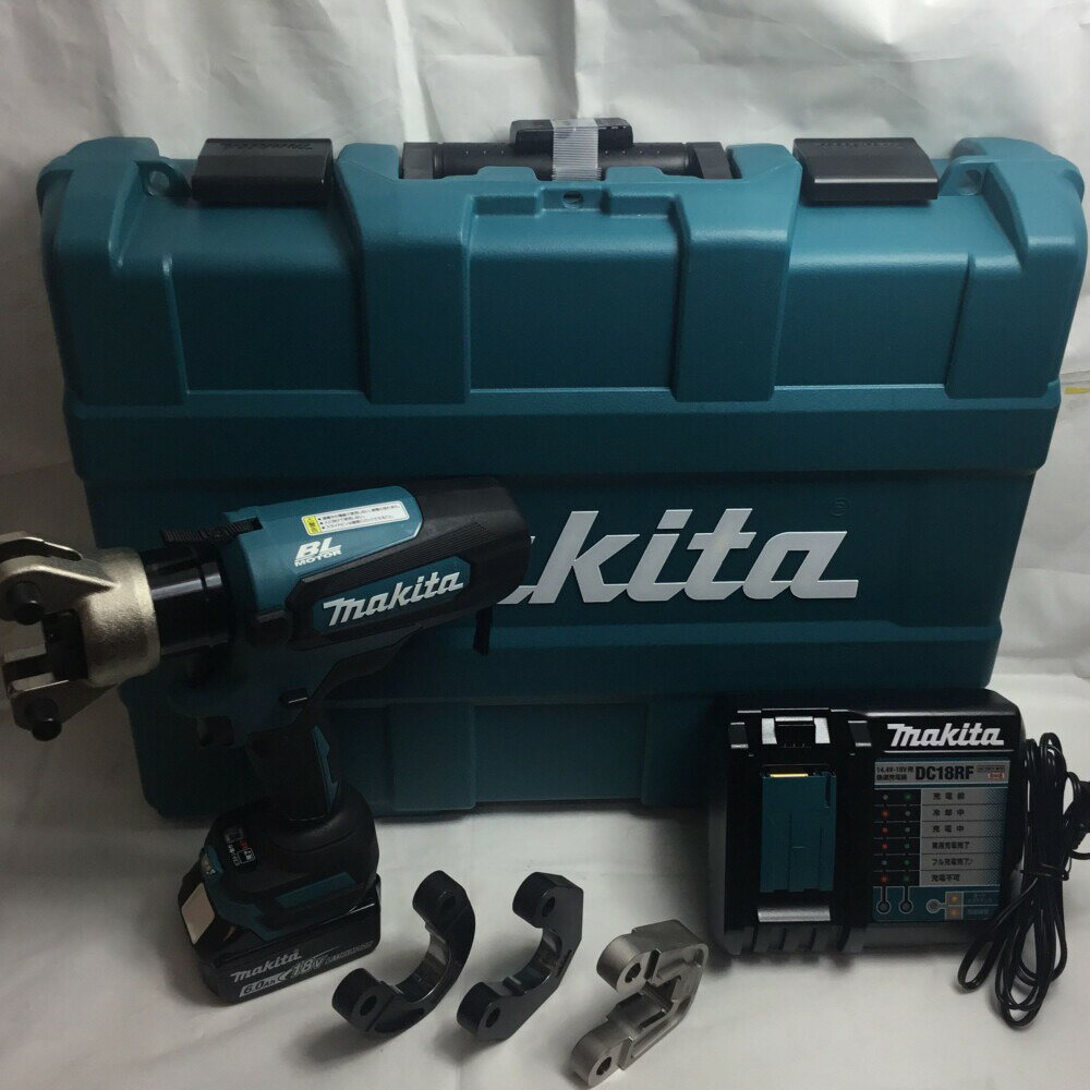 ΘΘ【中古】MAKITA マキタ 工具 電動工具 圧着機 未使用品(S) 付属品完備 コードレス式 18v TC300DRG ブルー Sランク