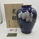 ◎◎【中古】KORANSHA Co. Ltd. 香蘭社 胡蝶蘭 花瓶　 ネイビー Sランク