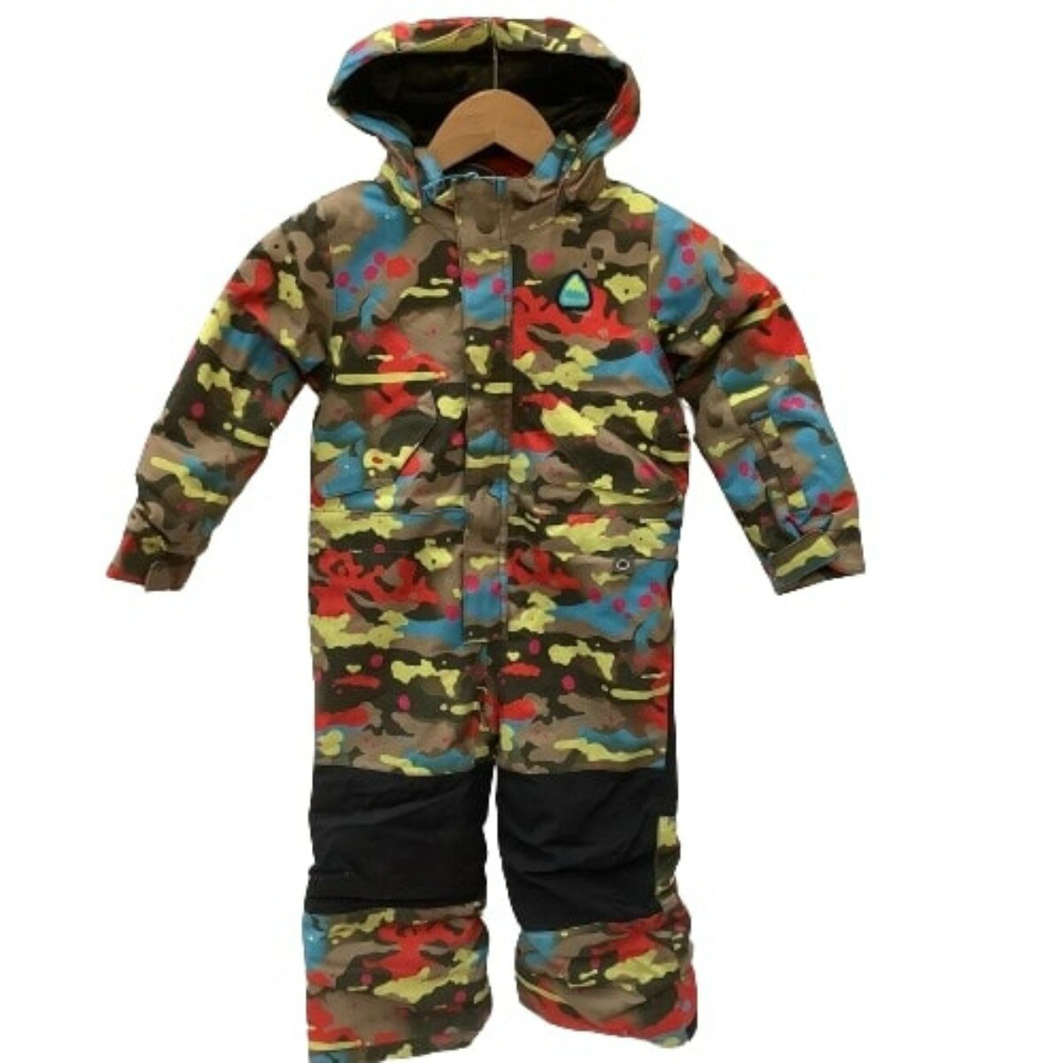 ♪♪【中古】 BURTON バートン ベビー キッズ 子供 つなぎ スノーウェア SIZE 4T （100cm） カモフラージュ柄 迷彩 カーキ Bランク