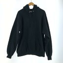 〇〇【中古】Champion チャンピオン メンズ パーカー プルオーバーパーカー サイズL ブラック Bランク