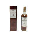 〇〇【中古】The MACALLAN マッカラン ハイランド シングルモルト スコッチウイスキー シェリー オーク カスク 12年 旧ボトル 40％ 700ml ワインレッド Nランク 未開栓