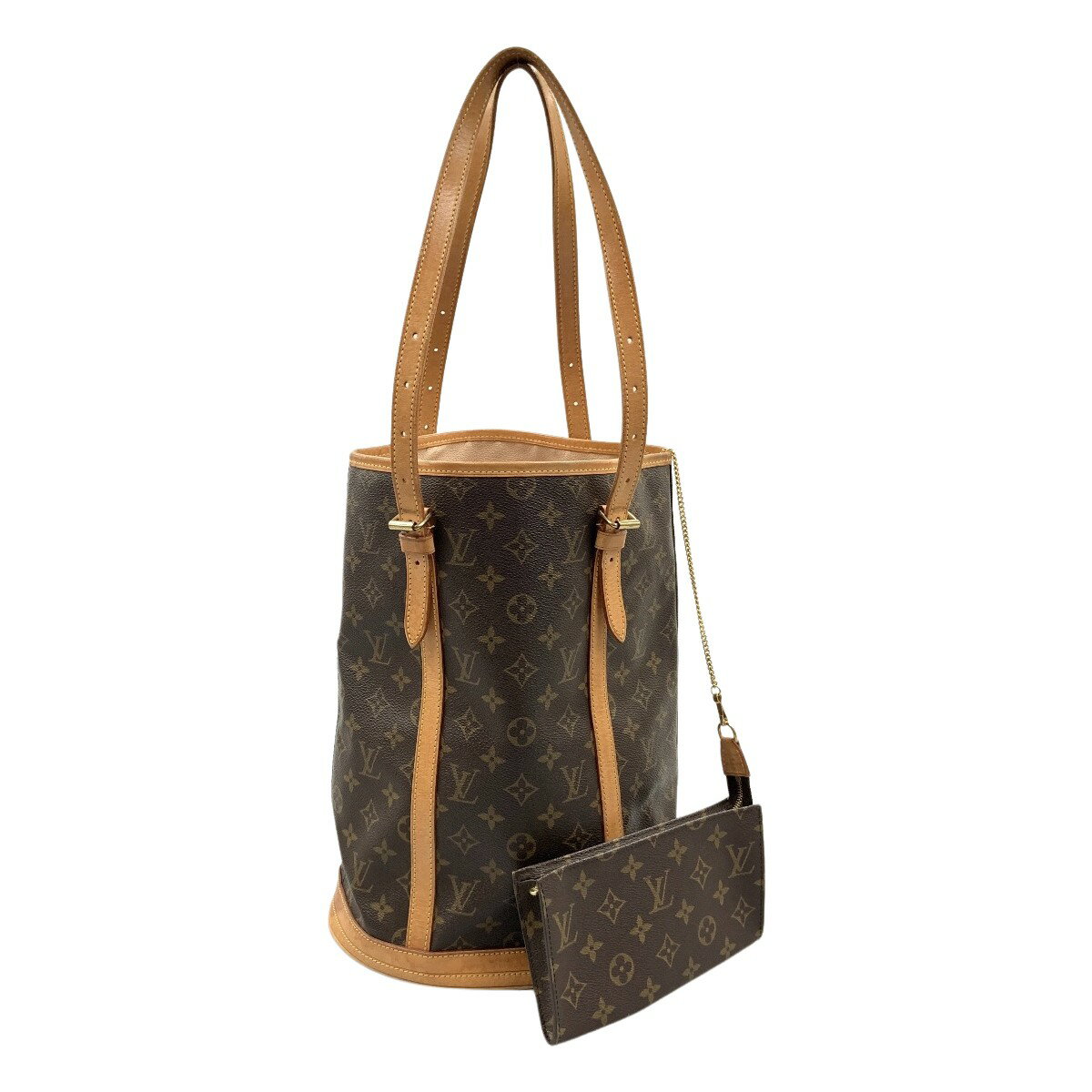 〇〇【中古】LOUIS VUITTON ルイヴィトン モノグラム バケットGM ショルダーバッグ M42236 ブラウン B..