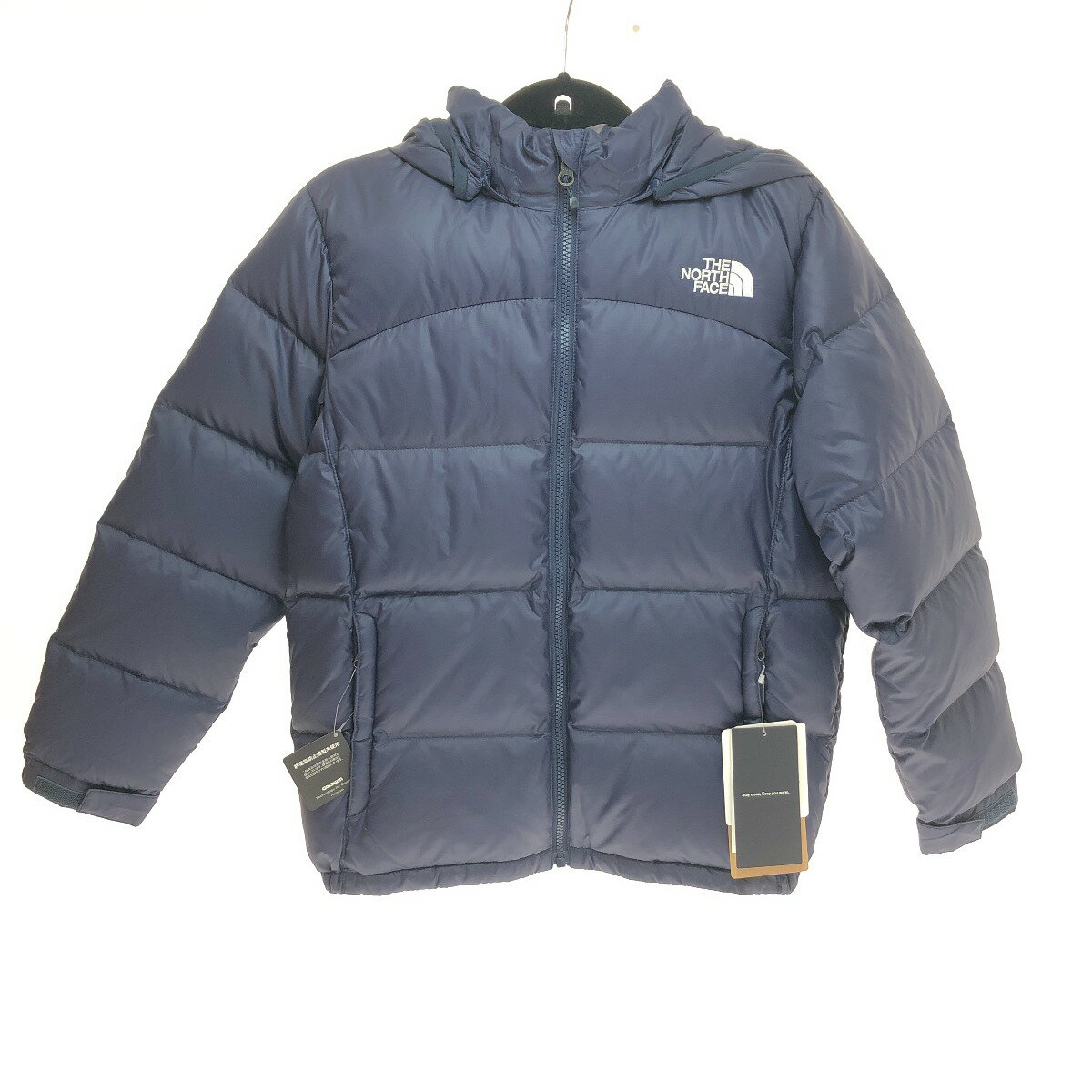 □□【中古】THE NORTH FACE ザノースフェイス アコンカグアフーディ　150サイズ NDJ92259 ネイビー Aランク