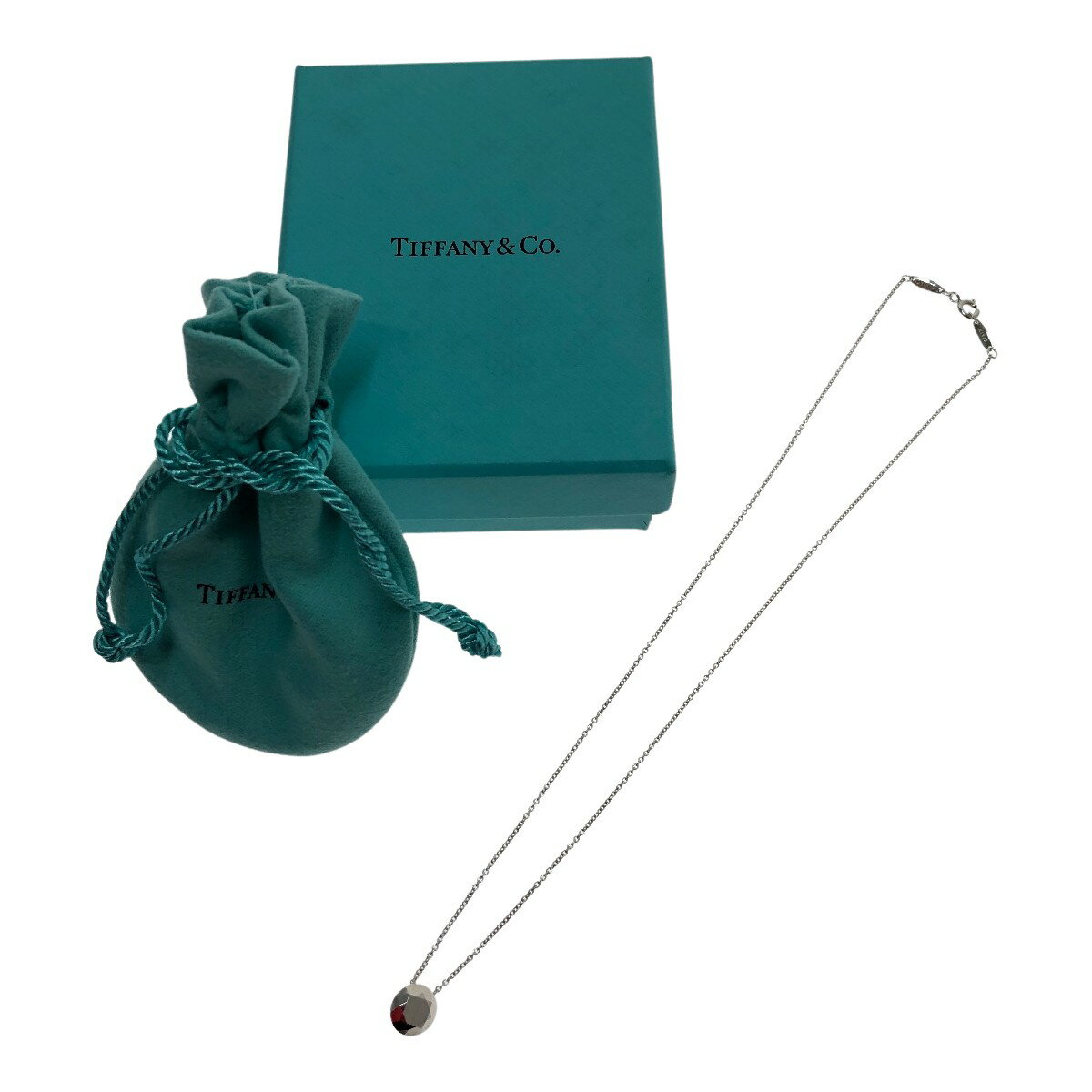 □□【中古】Tiffany & Co. ティファニー ファセット ペンダント ネックレス SILVER925 シルバー Bランク