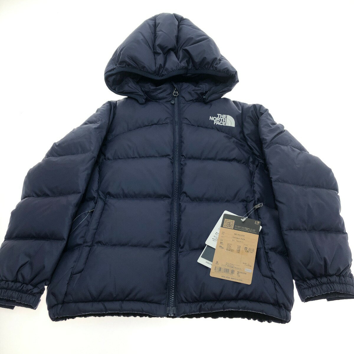 □□【中古】THE NORTH FACE ザノースフェイス アコンカグアフーディ　130サイズ NDJ92259 ネイビー Aランク