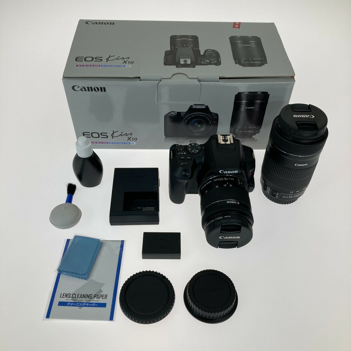 ##【中古】CANON EOS Kiss X10 ダブルズームキット デジタル一眼レフカメラ Bランク