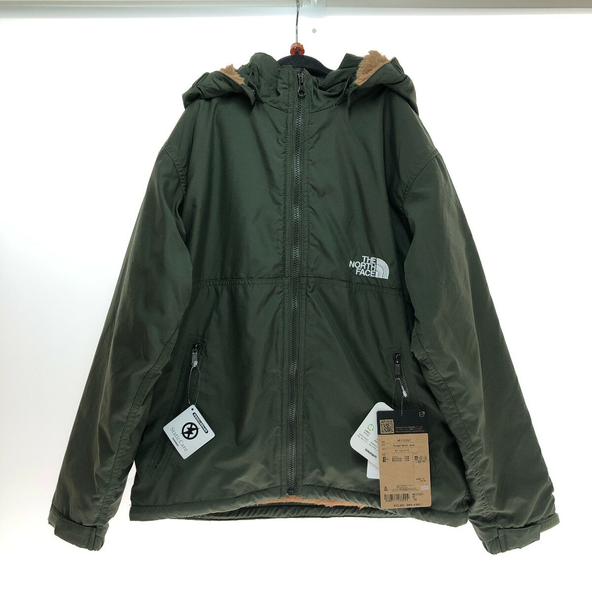 □□【中古】THE NORTH FACE ザノースフェイス コンパクトノマドジャケット 150cm NPJ72257 ニュートープ Aランク