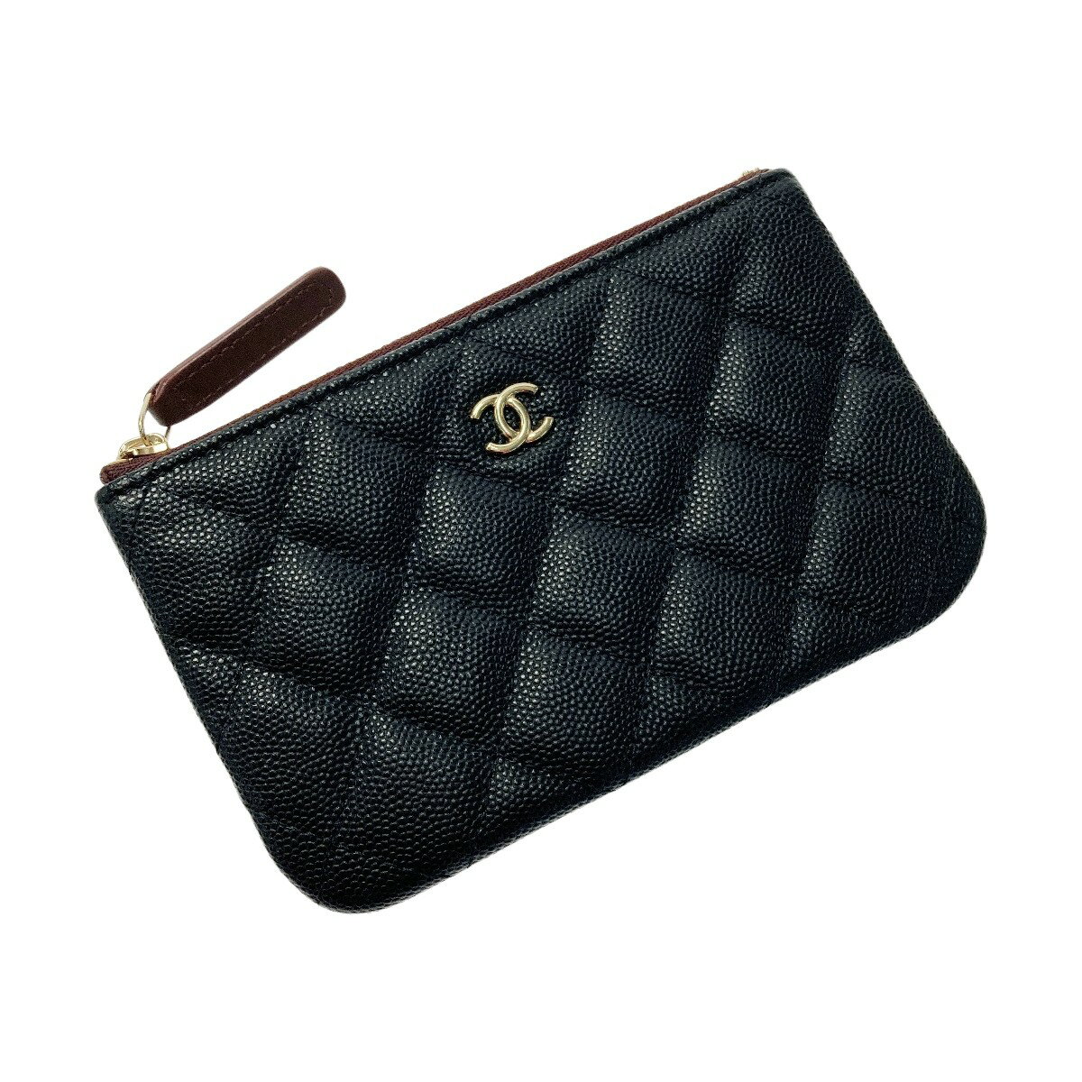 ☆☆【中古】CHANEL シャネル マトラッセ クラシック ミニポーチ A82365 ブラック キャビアスキン 箱・ギャランティカード有 Aランクのサムネイル