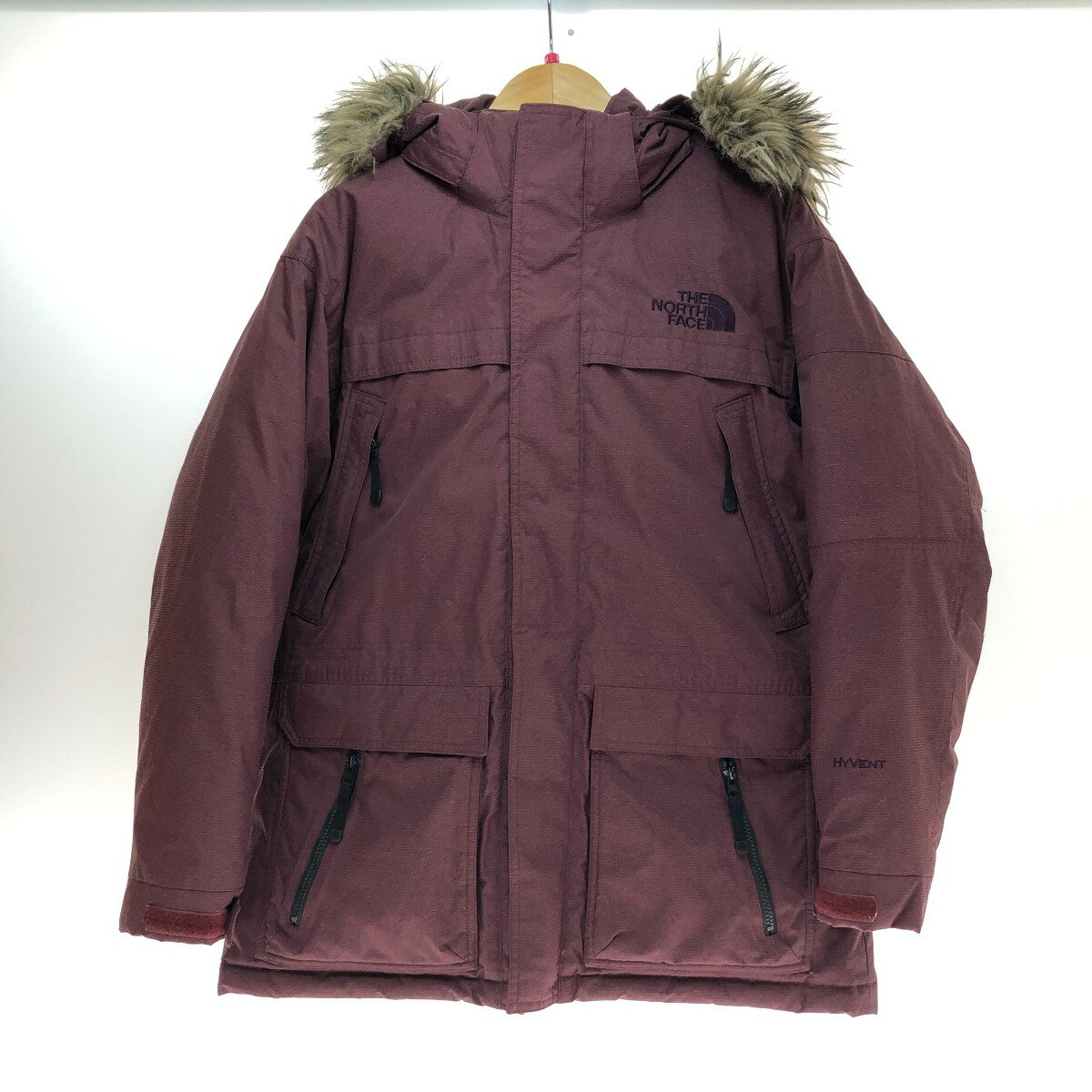 □□【中古】THE NORTH FACE ザノースフェイス ハイベント ダウンジャケット Mサイズ NFD00C69 ワインレッド Bランク