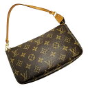 ☆☆【中古】LOUIS VUITTON ルイヴィトン モノグラム ポシェット・アクセソワール M40712 ブラウン ポーチ レディース ゴールド金具 Bランク