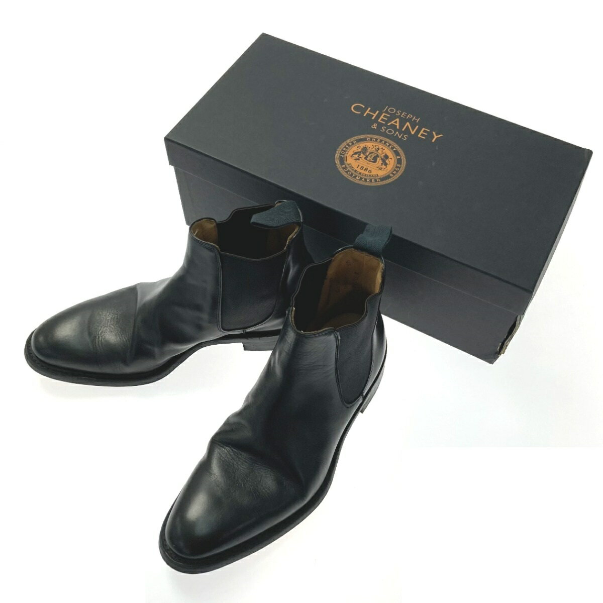 ☆☆【中古】JOSEPH CHEANEY ジョセフ チーニー THREADNEEDLE BLACK CALF ブーツ G55931 ブラック サイズ 5 1/2 メンズ 箱付き Bランク