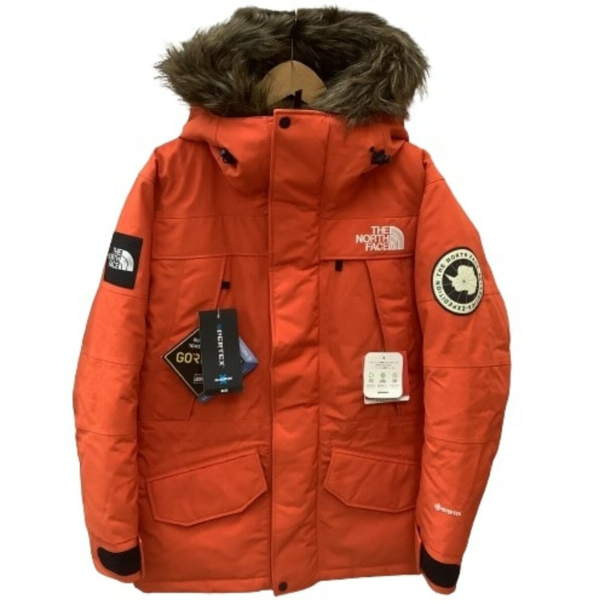 ♪♪【中古】THE NORTH FACE ザノースフェイス 未使用 タグ付き メンズ ダウンジャケット SIZE S ND91807 オレンジ Sランク