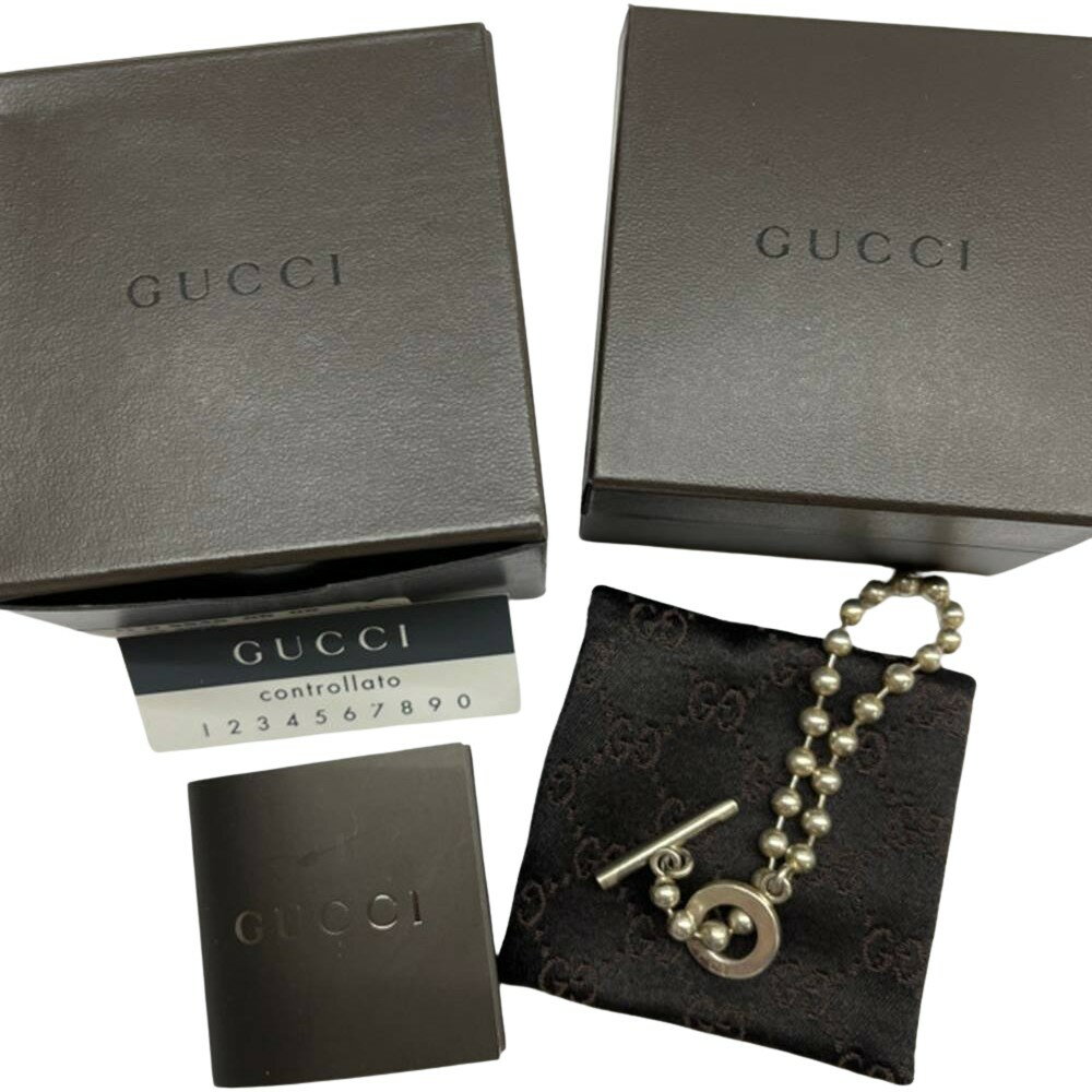 ◆◆【中古】GUCCI グッチ ボールチェーン　ブレスレット　シルバー Cランク