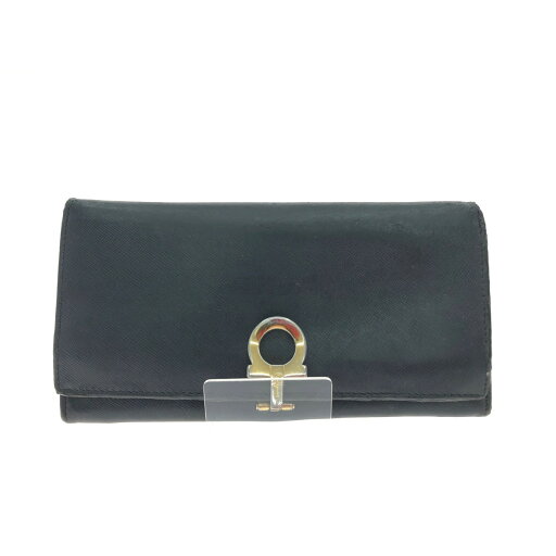 ▼▼【中古】Salvatore Ferragamo サルヴァトーレフェラガモ レディース 長財布 ガンチーニ レザー ゴールド金具 ブラック Bランク ▼▼【中古】Salvatore Ferragamo サルヴァトーレフェラガモ レディース 長財布 ガンチーニ レザー ゴールド金具 ブラック Bランク