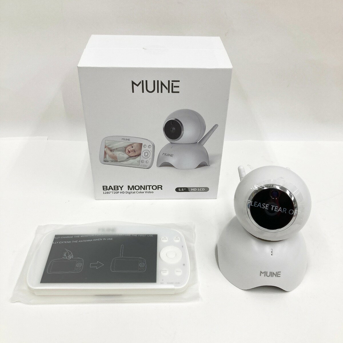 〇〇【中古】MUINE 5.5インチ BABY MONITOR 見守りカメラ Aランク