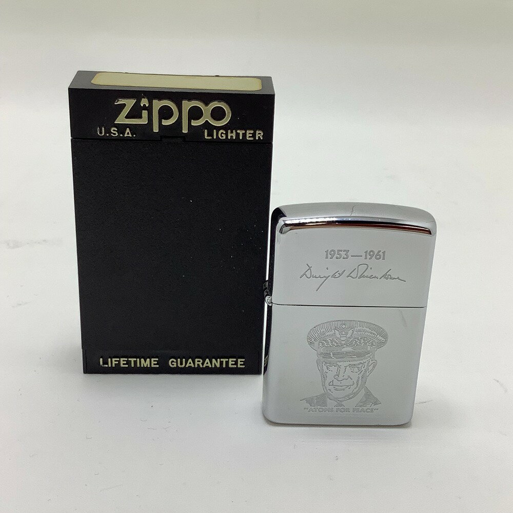 ▲▲【中古】 ZIPPO ジッポ　オイルライター ドワイト・D・アイゼンハワー 1990年 Bランク