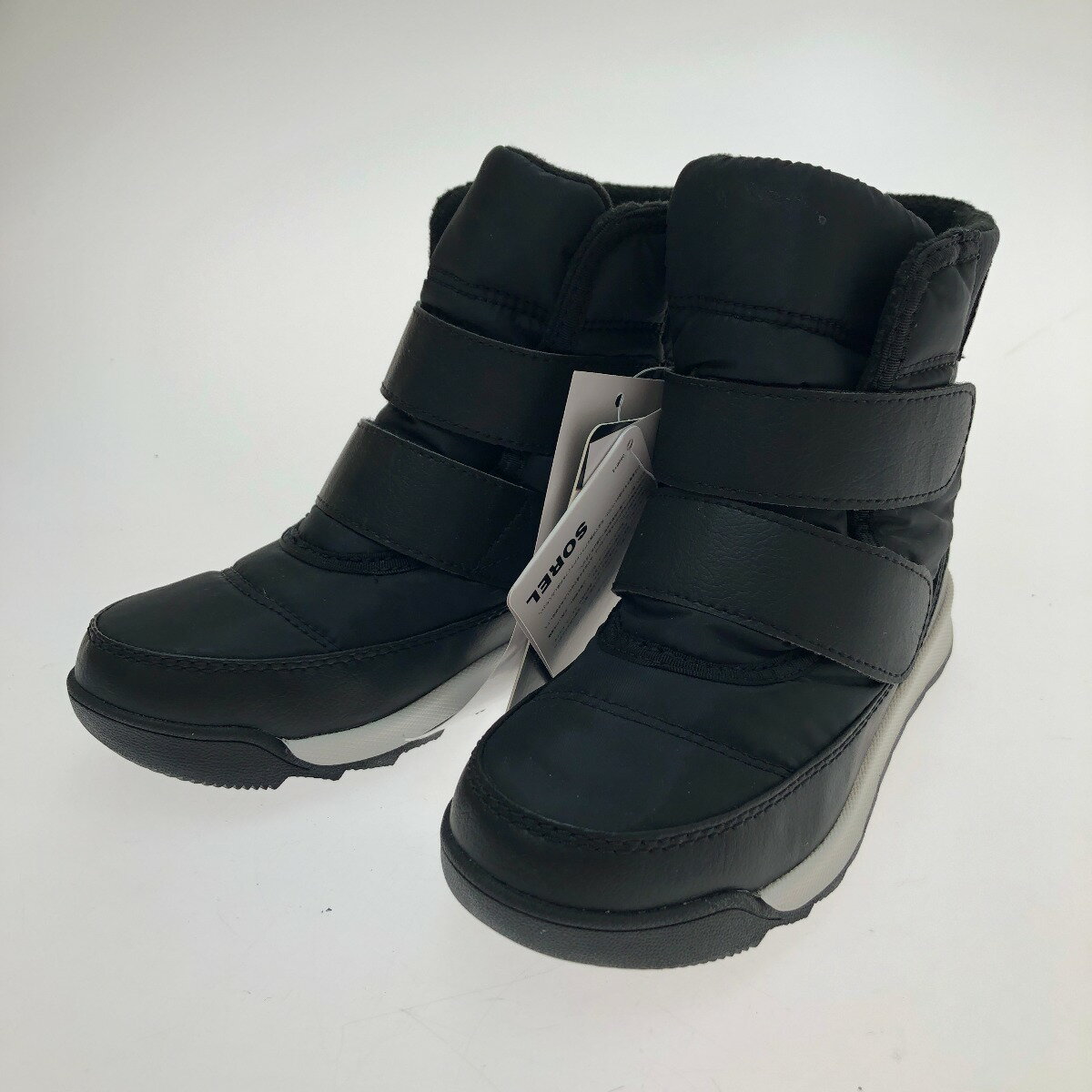 □□【中古】SOREL ソレル スノーブーツ チルドレン ウィットニー II ストラップ 18cm NC3919-010 ブラック Aランク