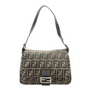 〇〇【中古】FENDI フェンディ ズッカ柄 マンマバケット セミショルダーバッグ 2308-26325-008 ブラウン Bランク