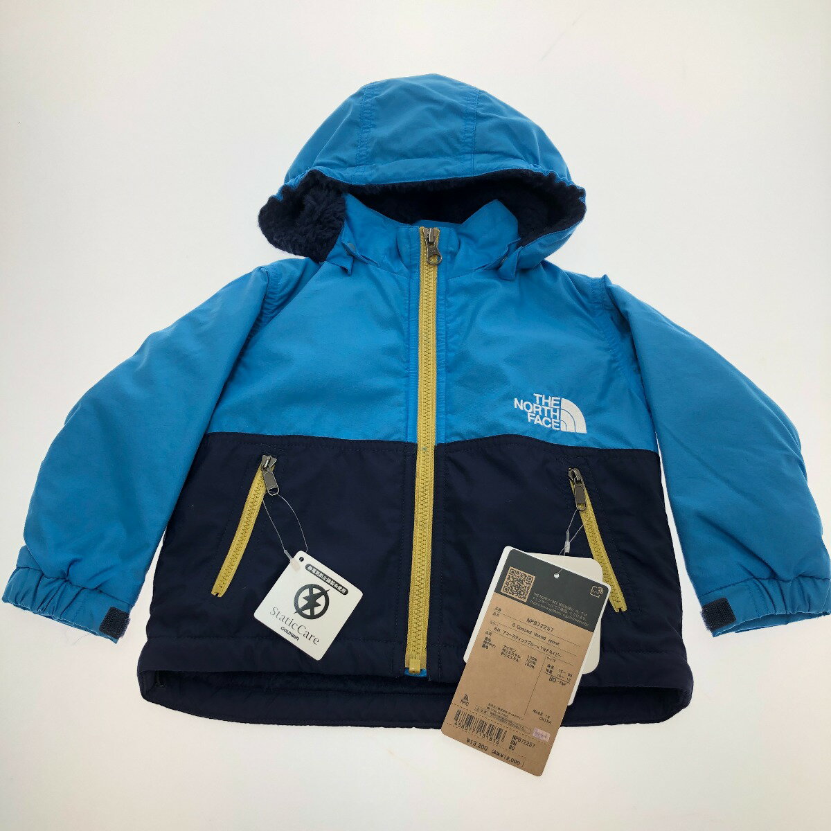 □□【中古】THE NORTH FACE ザノースフェイス コンパクトノマドジャケット 80cm NPB72257 ブルー×ネイビー Aランク