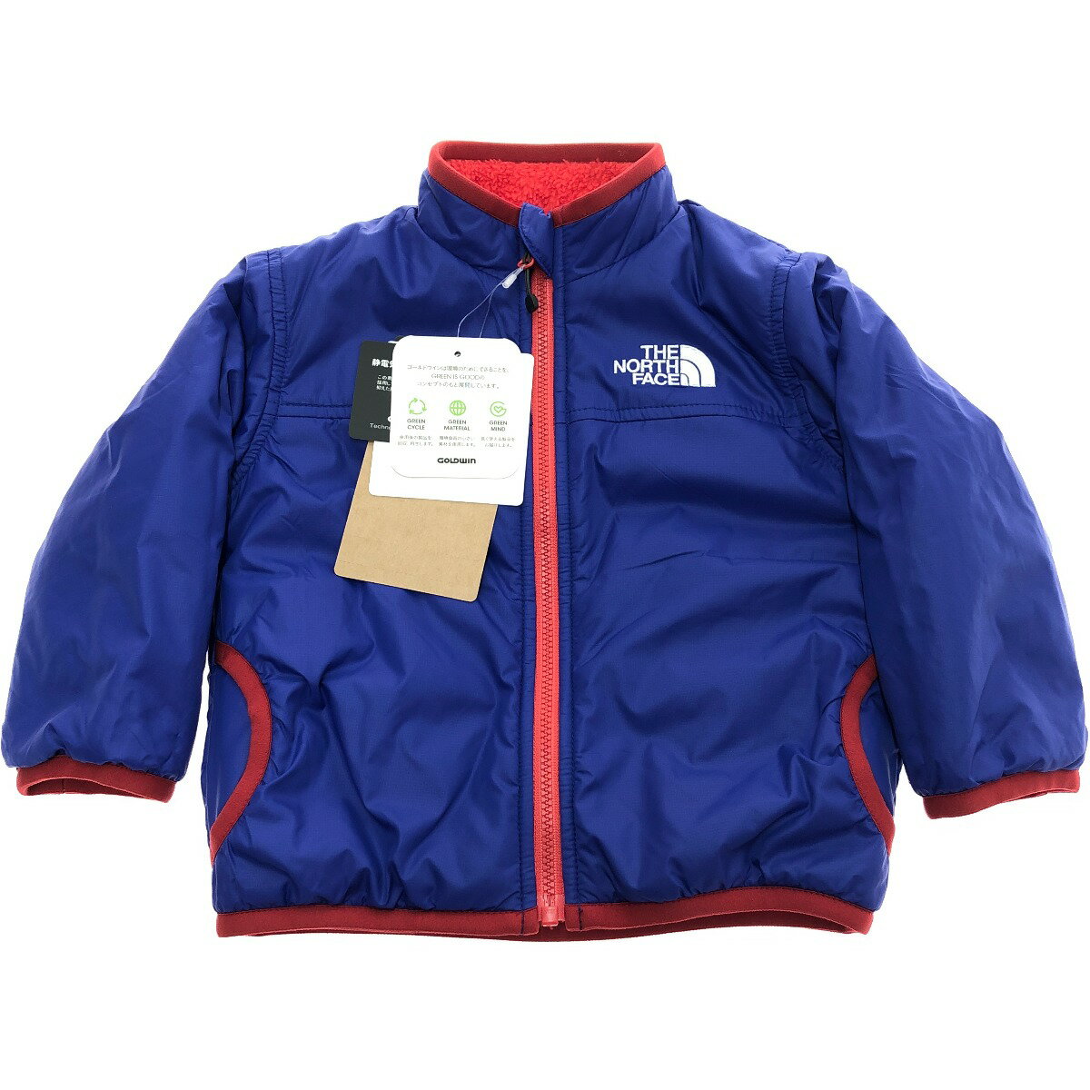 □□【中古】THE NORTH FACE ザノースフェイス ベビーリバーシブルコージージャケット 80cm NYB82244 ラピスブルー Aランク 1