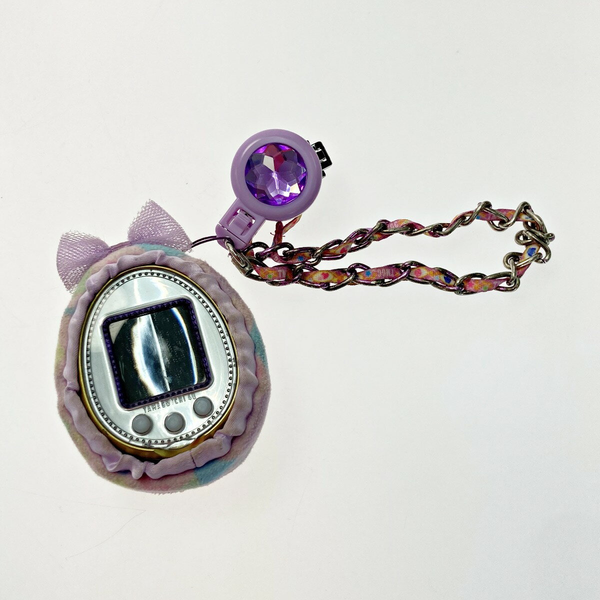 ☆☆【中古】BANDAI バンダイ TAMAGOTCHI たまごっち4U シルバー×パープル カバー付 Bランク