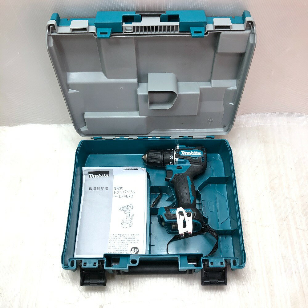 ◇◇【中古】MAKITA マキタ 充電式ドライバドリル 18v ケース付き DF487D ブルー Aランク