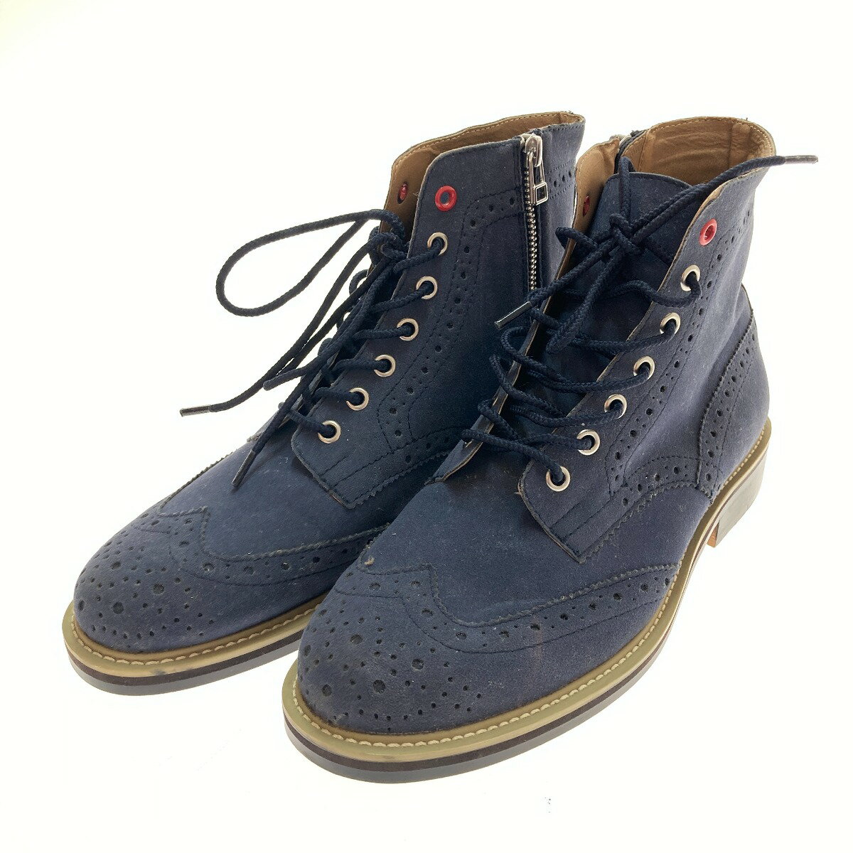 □□【中古】MEN'S BIGI メンズビギ ブーツ　27cm M0123ESH405 ネイビー Bランク