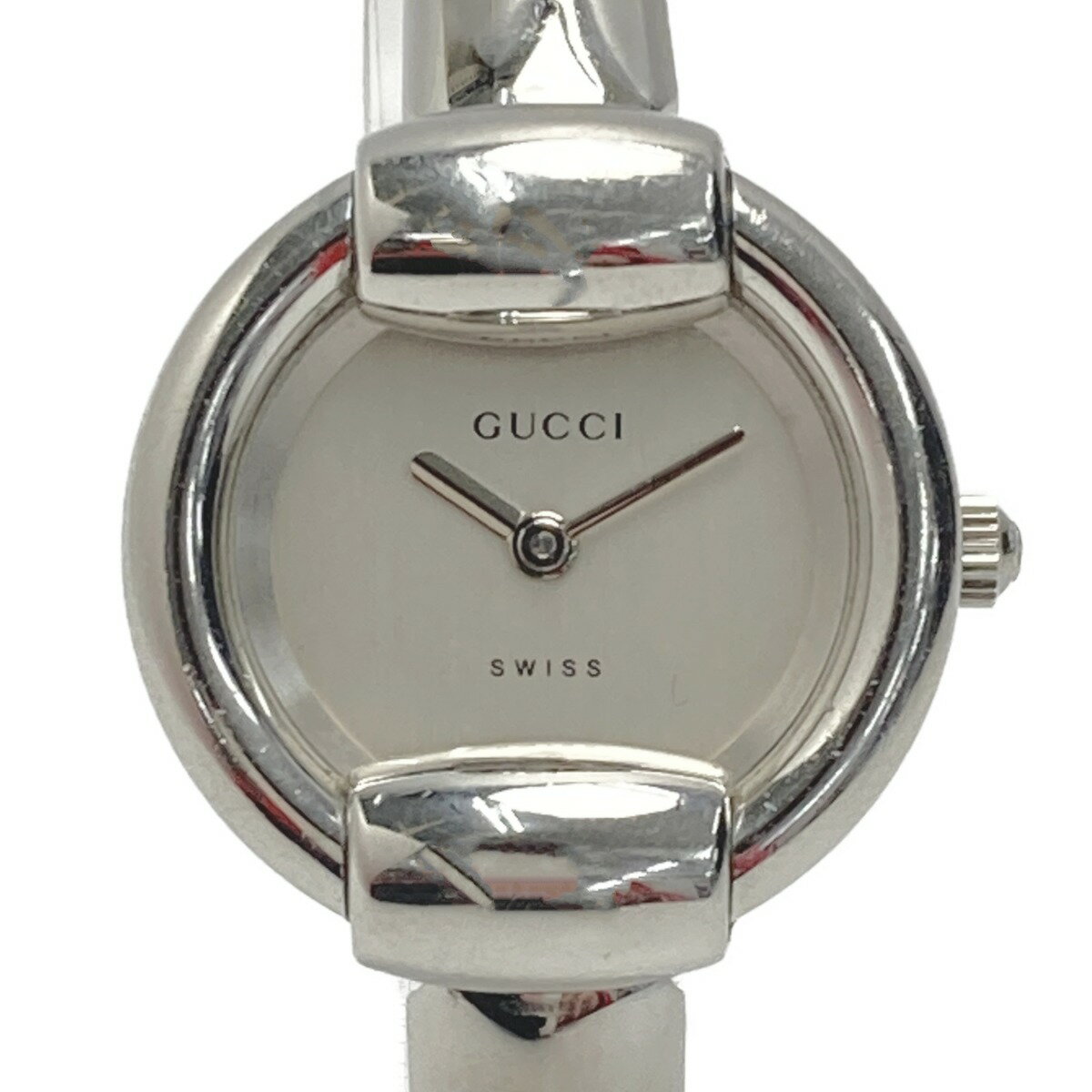 ☆☆【中古】GUCCI グッチ バングルウォッチ 1400L シルバー クォーツ レディース 腕時計 Cランク