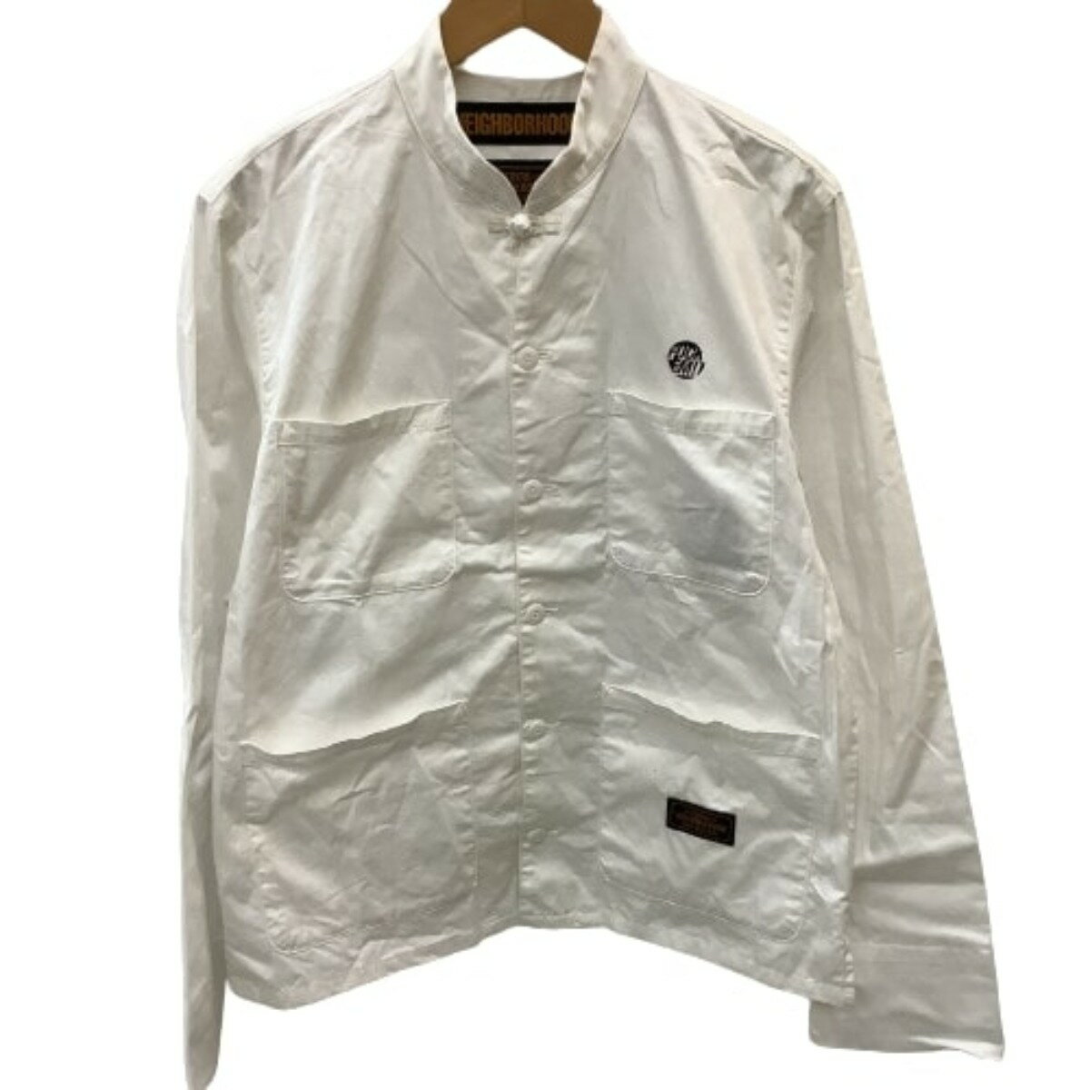 ♪♪【中古】NEIGHBORHOOD ネイバーフッド カンフージャケット SIZE S 181AQHN-JKM01 KF/CL-JKT ホワイト Bランク