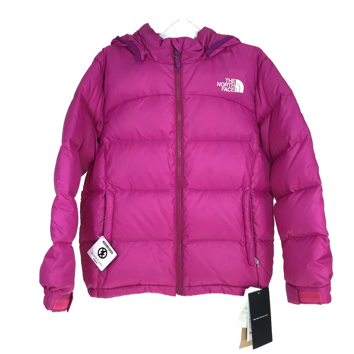 ##【中古】THE NORTH FACE ザノースフェイス アコンカグア フーディ キッズ 130cm NDJ92259 フューシャピンク Aランク