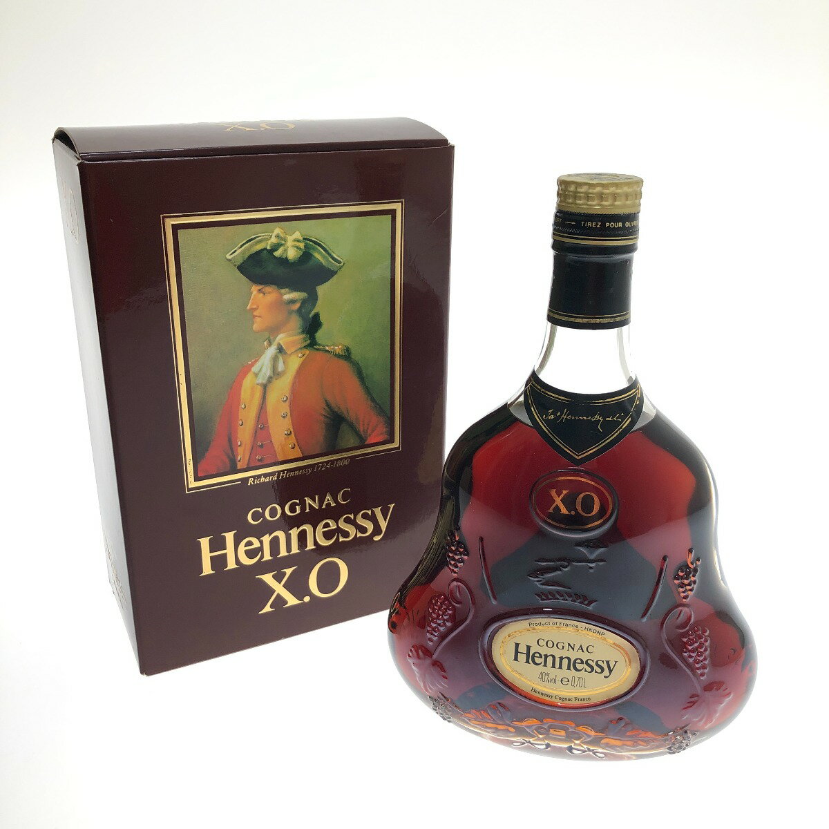 □□【中古】Hennessy ヘネシー X.0 コニャック ブランデー 700ml 40度 クリアボトル 金キャップ Sランク 未開栓