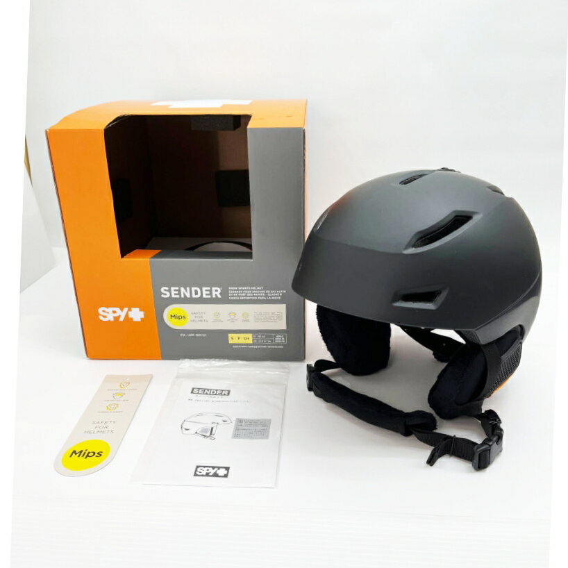 ◆◆【中古】SPY+スパイ　SENDER スノーヘルメット SIZES 20-21.6in 51-55cm ブラック Aランク