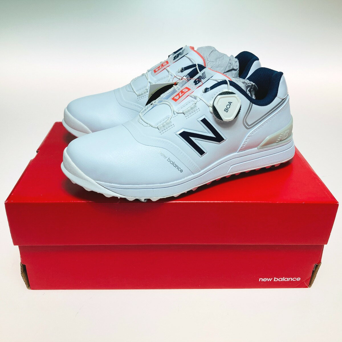 ◎◎【中古】NEW BALANCE ニュー・バランス 574 v3 BOA(R) 24.5cm 2E ゴルフシューズ UGB574W3 Sランク