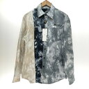 □□【中古】LEFLAH 長袖シャツ Mサイズ LF-LSH22-02 グレー/ベージュ/ネイビー Aランク