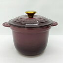 ◆◆【中古】LE CREUSET ルクルーゼ ココットエブリィ18 両手鍋 ホーロー鍋 IH対応 パープル系 Bランク