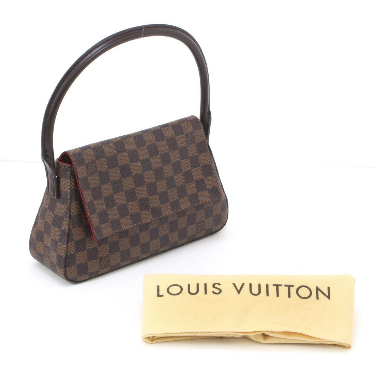 $$【中古】LOUIS VUITTON ルイヴィトン ダミエ・ジェアン ミニルーピング ハンドバッグ N51147 Aランク