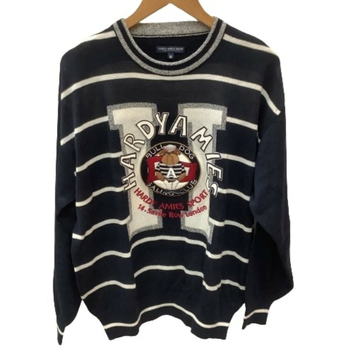 ♪♪【中古】HARDY AMIES SPORTS ハーディーエイミス メンズ ニット セーター SIZE M ネイビー Bランク