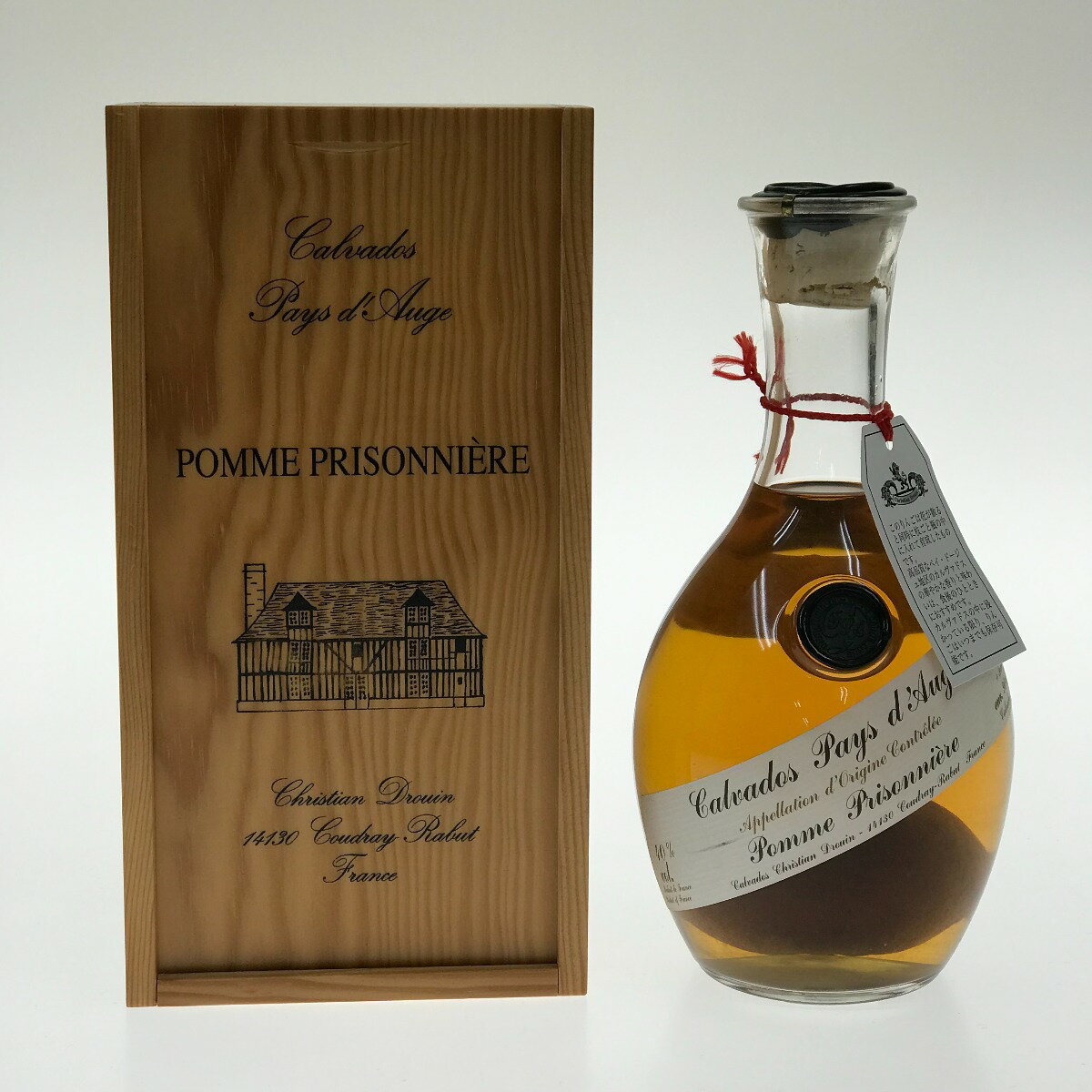 ##【中古】Christian Drouin クール ド リヨン ポム プリゾニエール 900ml 40% 木箱付 カルヴァドス Nランク 未開栓