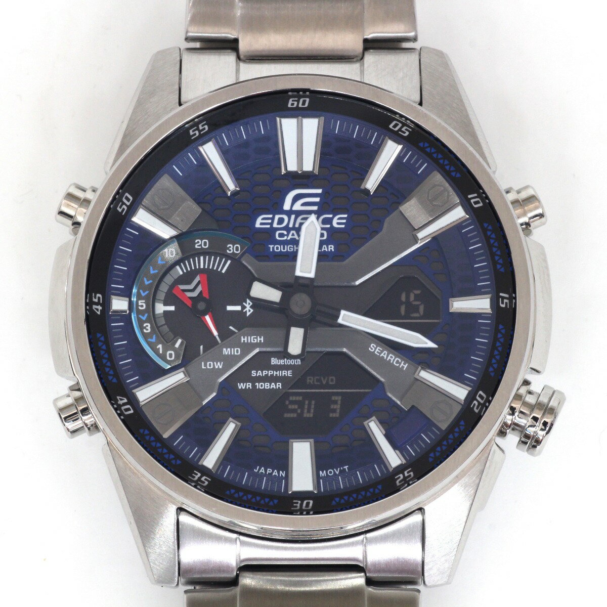 $$【中古】CASIO カシオ EDIFICE TOUGH SOLAR 腕時計 デジアナウォッチ ECB-S100 Aランク