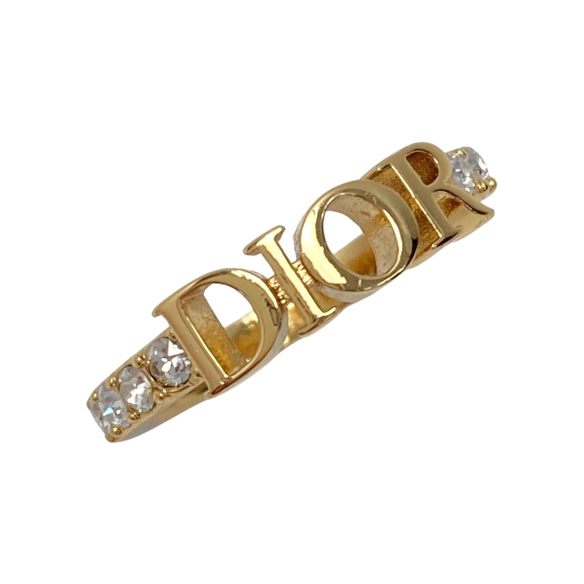 ☆☆【中古】Christian Dior クリスチャンディオール ディオレボリューション リング 指輪 メタル＆クリスタル Dio(r)evolution Bランク