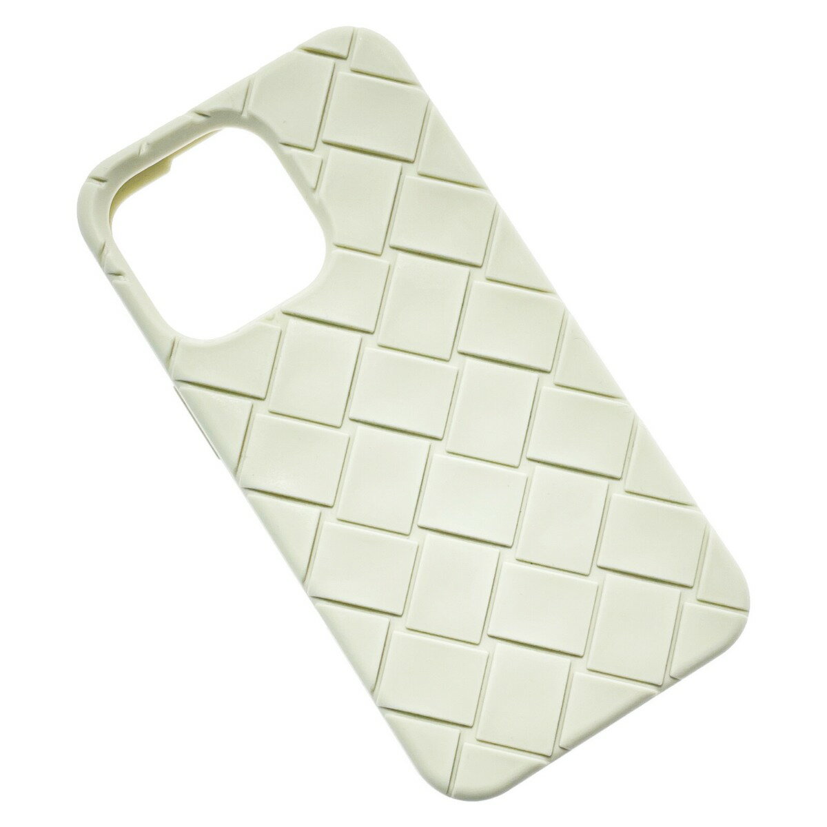 ☆☆【中古】BOTTEGA VENETA ボッテガヴェネタ イントレチャート アイボリー iPhoneケース スマホケース ユニセックス Bランク