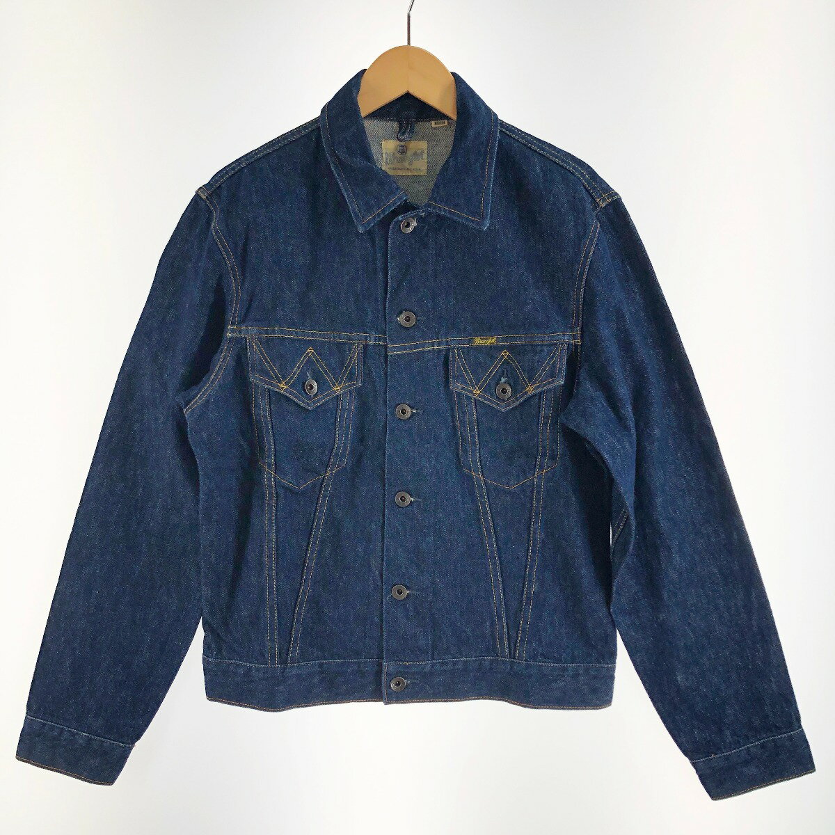 〇〇【中古】Wrangler ラングラ メンズ デニムジャケット サイズM インディゴ Bランク