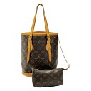 ☆☆【中古】LOUIS VUITTON ルイヴィトン モノグラム プチ・バケット M42238 ブラウン トートバッグ レディース 布袋・ポーチ有 Bランク