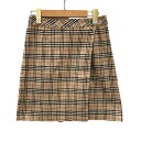 ♪♪【中古】BURBERRY BLUE LABEL バーバリーブルーレーベル レディース スカート チェック SIZE 36 ベージュ Bランク