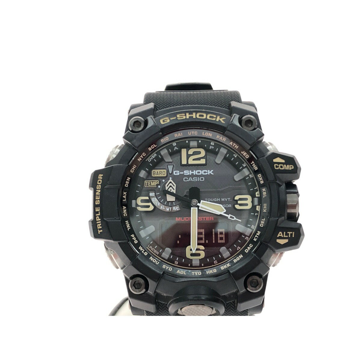 ▼▼【中古】CASIO カシオ メンズ 腕時計 電波ソーラー デジアナウォッチ マルチバンド6 MUDMASTER GWG-1000 Bランク