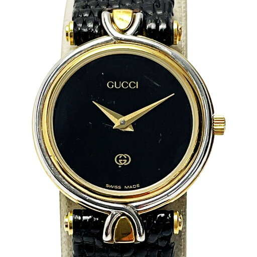 ☆☆【中古】GUCCI グッチ クォーツ 4500L ゴールド レザー ステンレススチール 黒文字盤 レディース 腕時計 Cランク ☆☆【中古】GUCCI グッチ クォーツ 4500L ゴールド レザー ステンレススチール 黒文字盤 レディース 腕時計 Cランク
