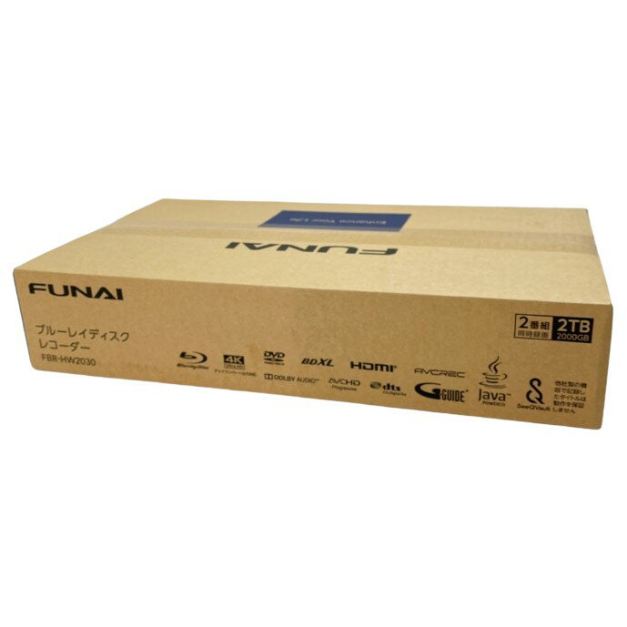 ◆◆【中古】FUNAI フナイ ブルーレイディスクレコーダー 2TB 2番組同時録画 FBR-HW2030 Nランク