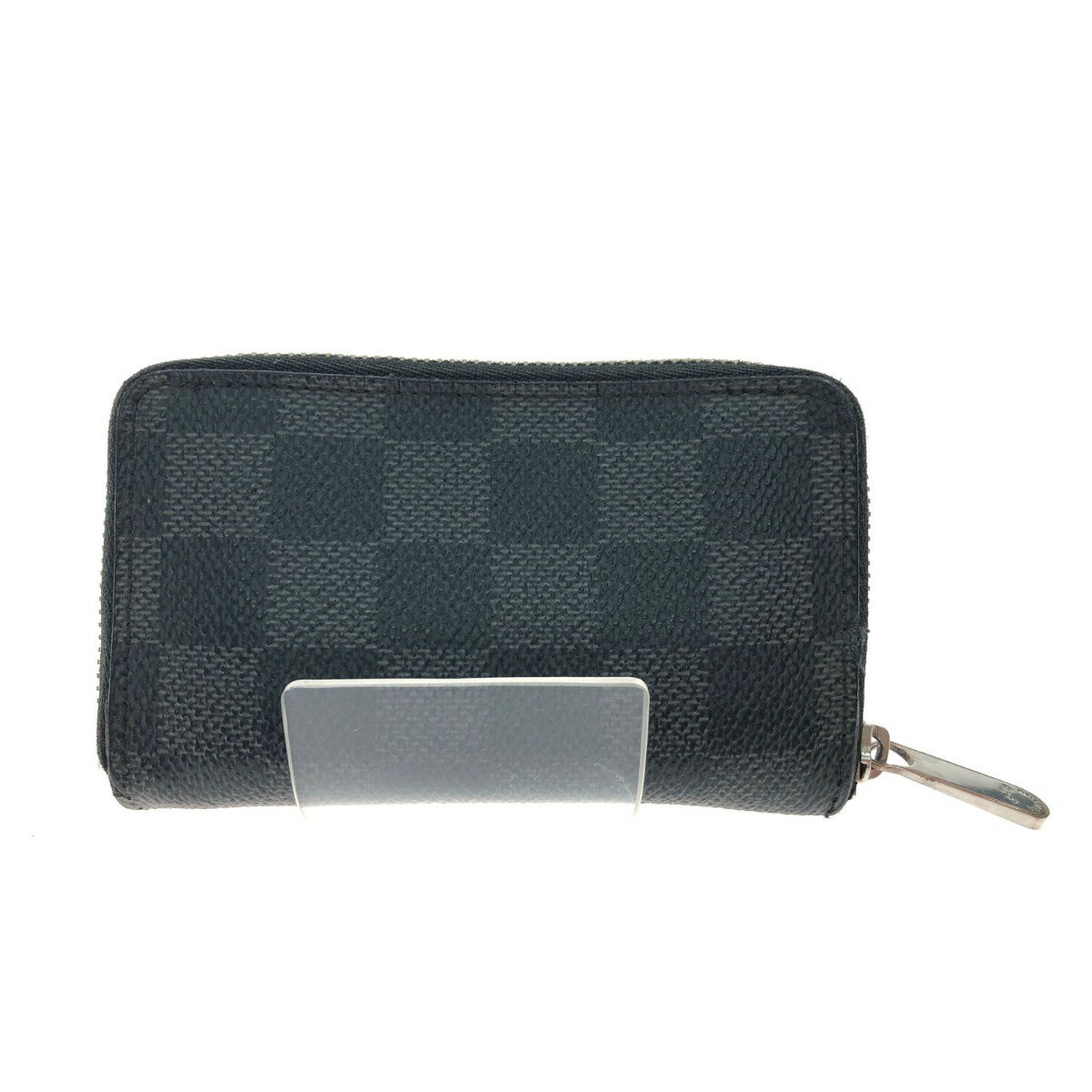 ▼▼【中古】LOUIS VUITTON ルイヴィトン メンズ 小銭入れ コインケース ダミエグラフィット ジッピー コインパース N63076 ブラック Bランク