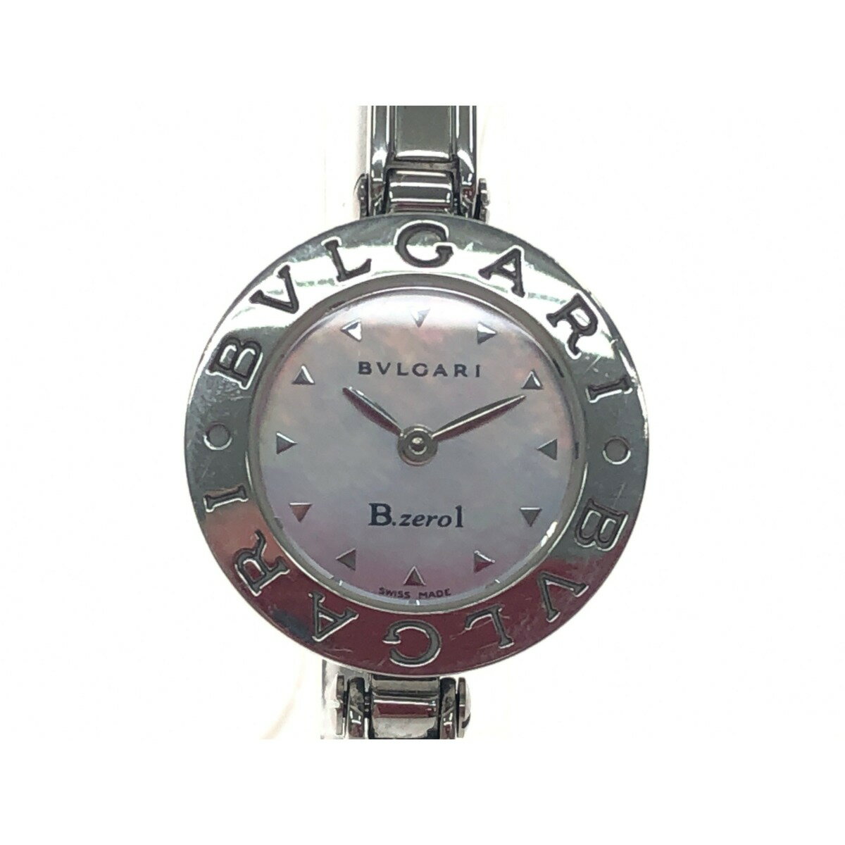 ▼▼【中古】BVLGARI ブルガリ レディースウォッチ クオーツ B.zero1 ビーゼロワン BZ22S ピンクシェル Bランク